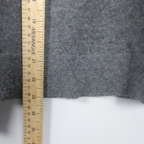Club Monaco Womens Cashmere 100% Small Grey Ruffle Neck Sweater Top Luxury 180 - Picture 8 of 9